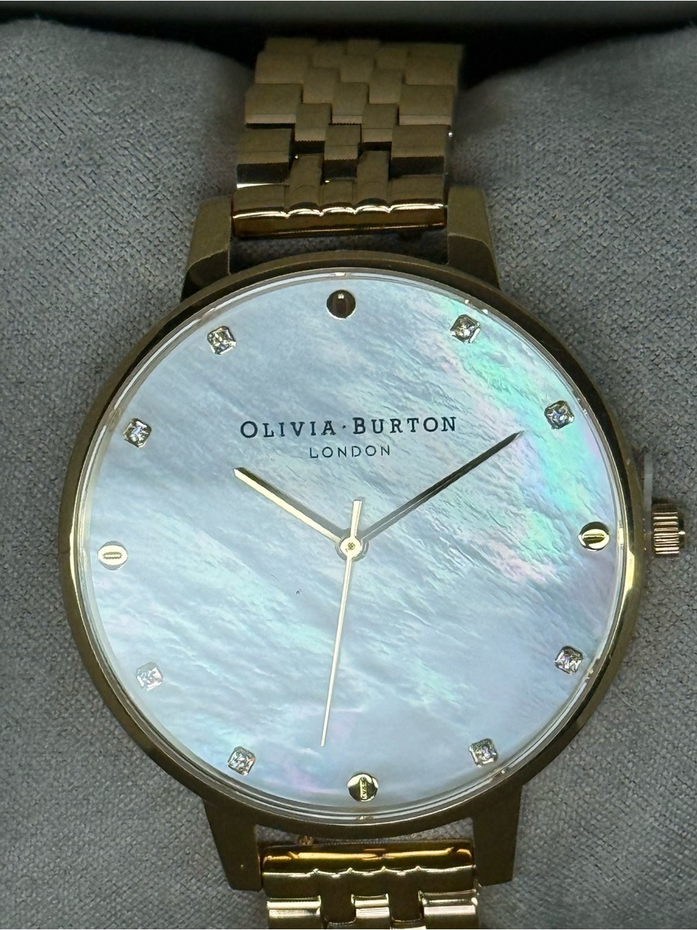 OLIVIA BURTON Gold Bracelet Watch with Mother of Pearl Dial - Picture 2 of 3